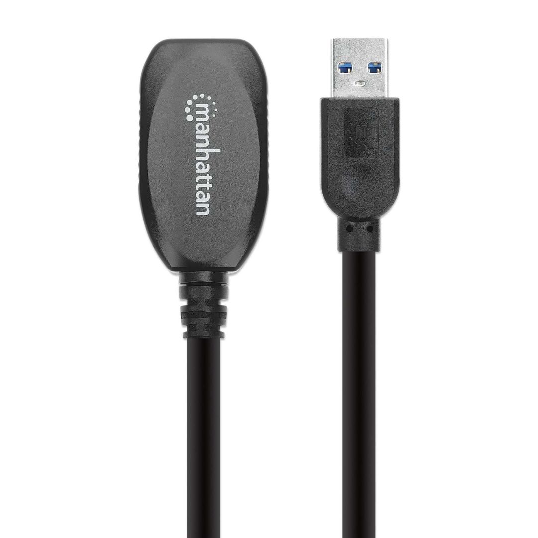 Manhattan USB 3.2 Type-A Active Extension Cable 5m Black