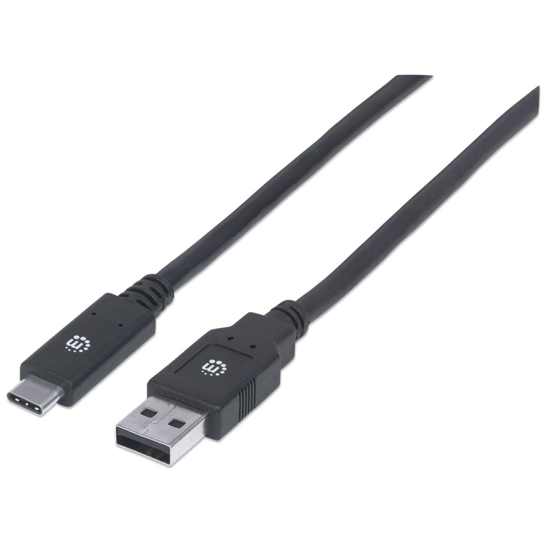 Manhattan USB 3.0 Type-A to Type-C Device Cable 2m Black