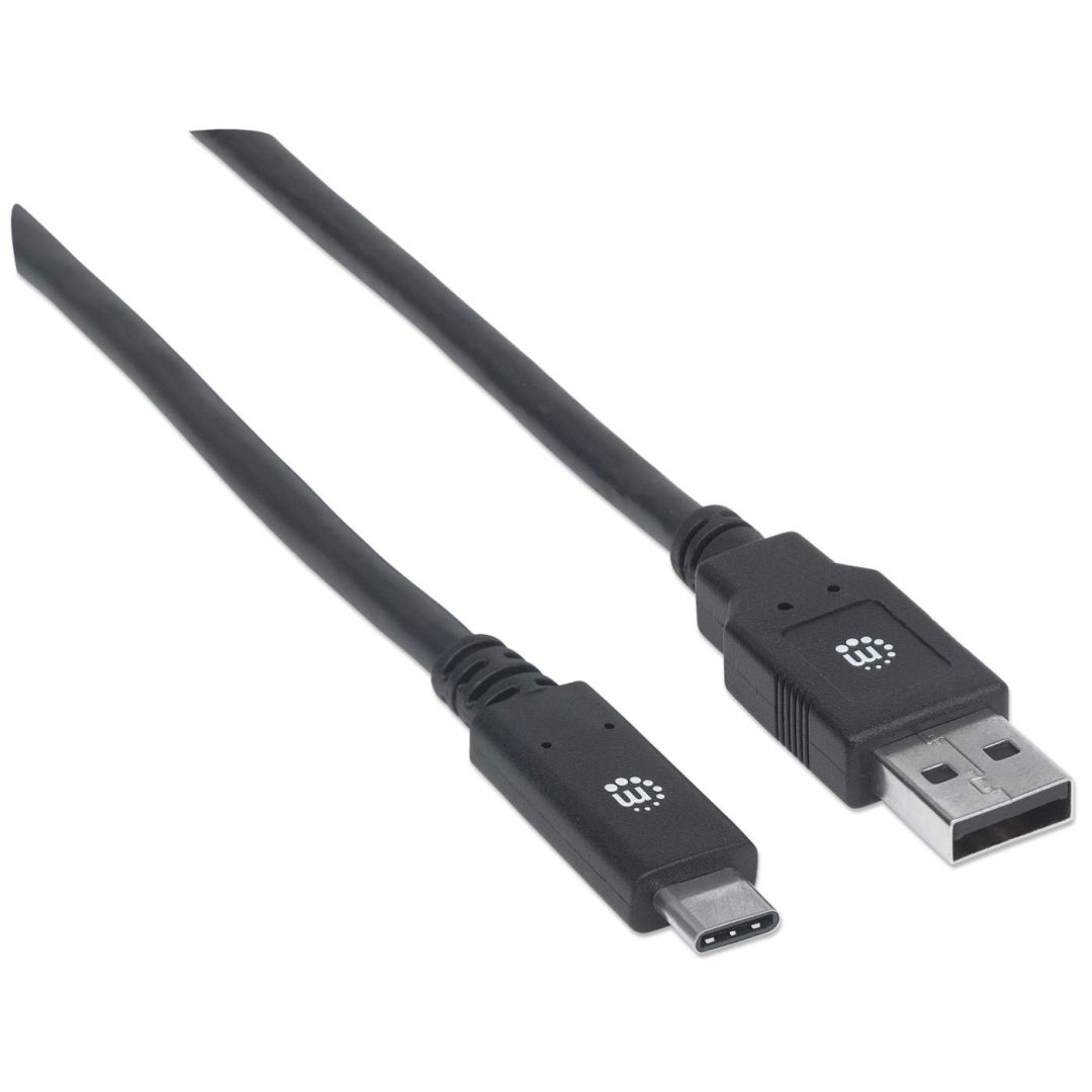 Manhattan USB 3.0 Type-A to Type-C Device Cable 2m Black