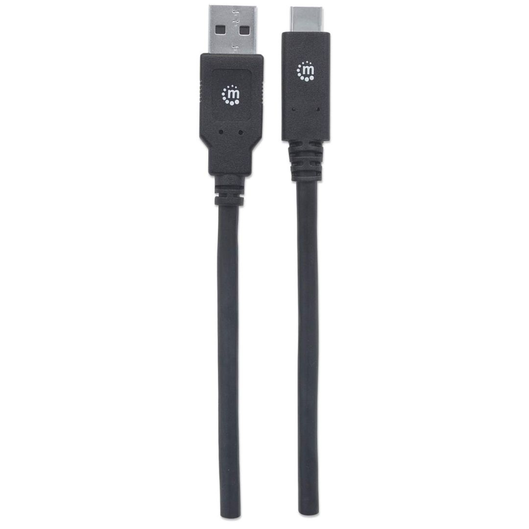 Manhattan USB 3.0 Type-A to Type-C Device Cable 2m Black