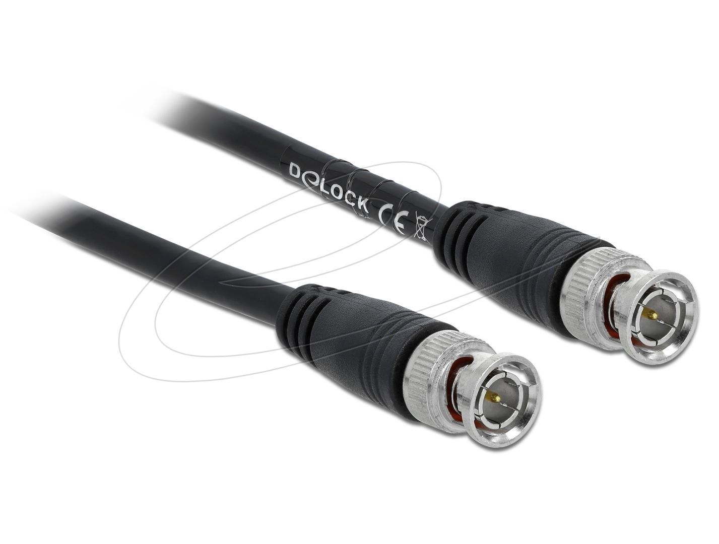 DeLock BNC male to BNC male 75 Ohm cable 1m Black