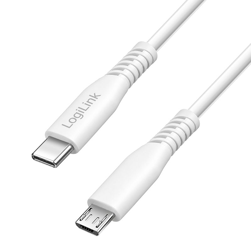 Logilink USB 2.0 Type-C cable C/M to micro USB/M 12W 3m White