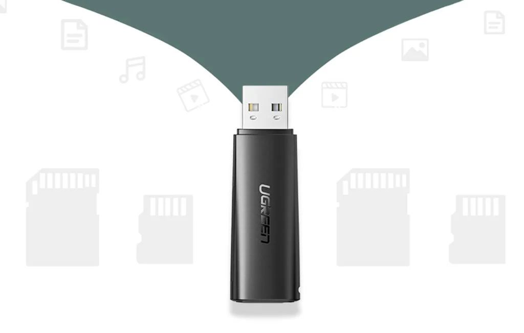 UGREEN CM264 TF+SD Card Reader Black