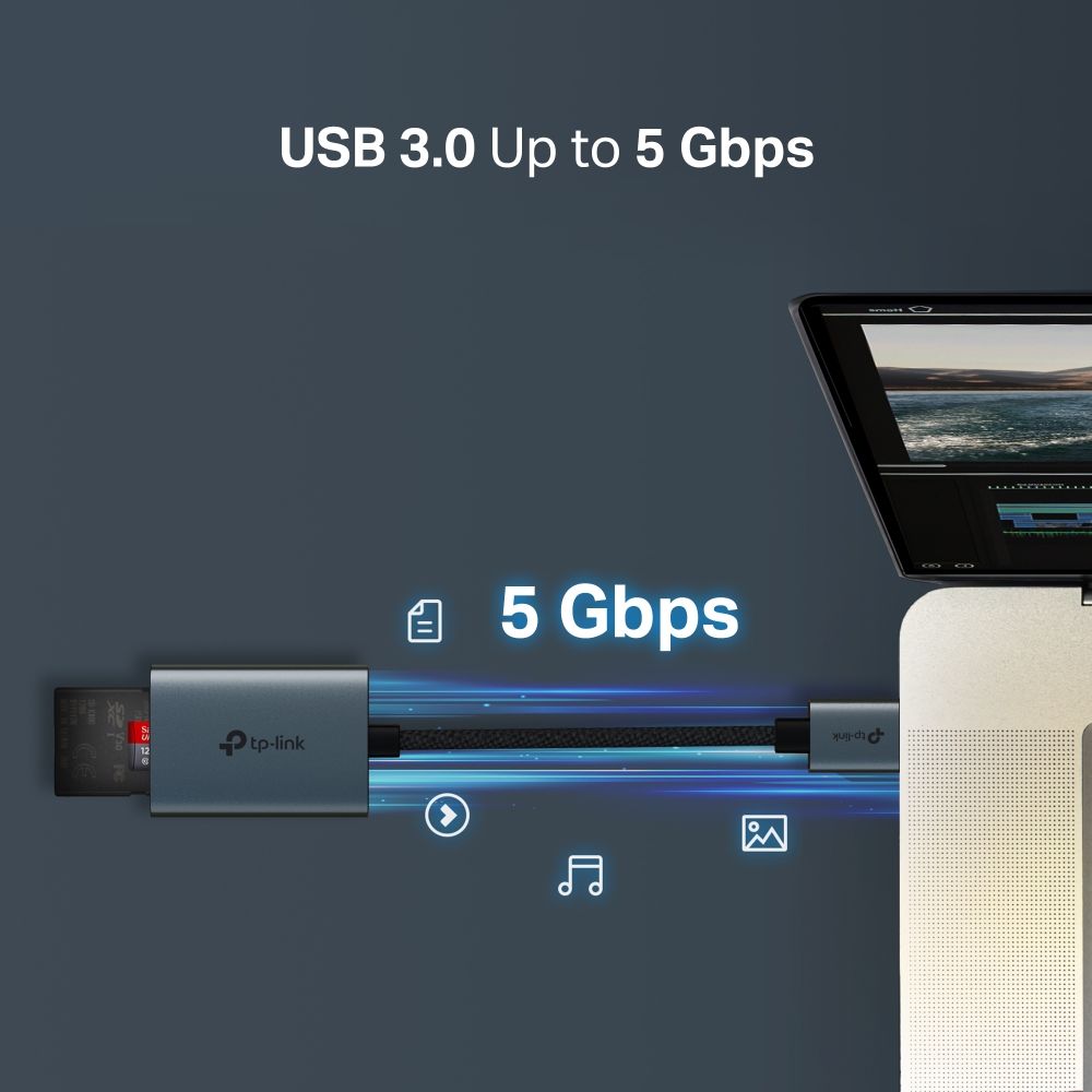TP-Link UA430 USB3.0 Type-A to SD & microSD 3.0 Card Reader