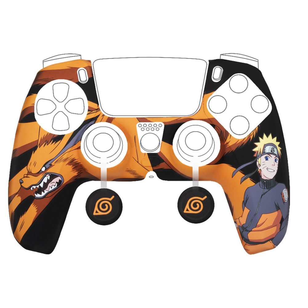 KONIX Naruto Shippuden Protection Kit for PS5 Dualsense Controller Black