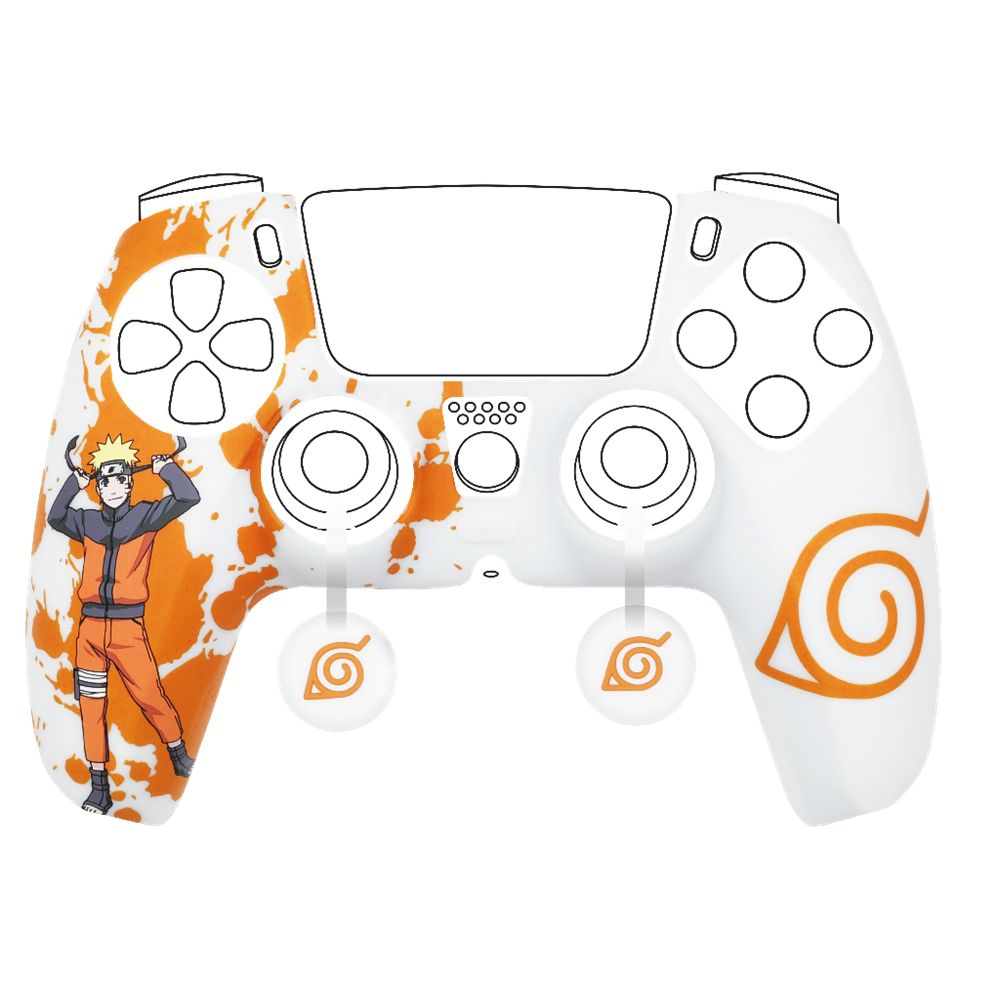 KONIX Naruto Shippuden Protection Kit for PS5 Dualsense Controller White