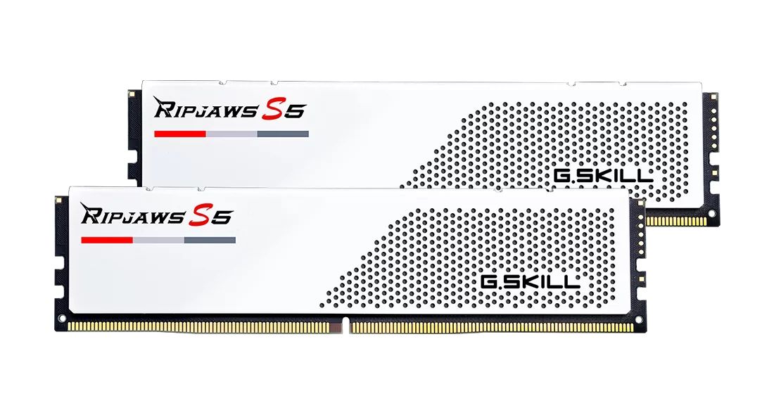 G.SKILL 32GB DDR5 5200MHz Kit(2x16GB) Ripjaws S5 White