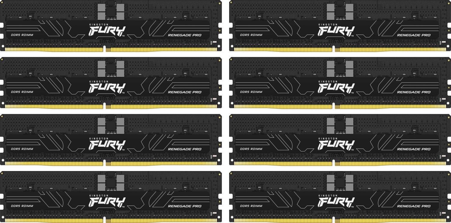 Kingston 128GB DDR5 6000MHz Kit(8x16GB) Fury Renegade Pro Black