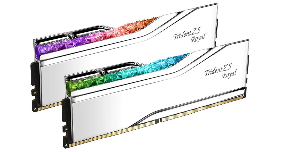 G.SKILL 32GB DDR5 6400MHz Kit(2x16GB) Trident Z5 Royal RGB Silver