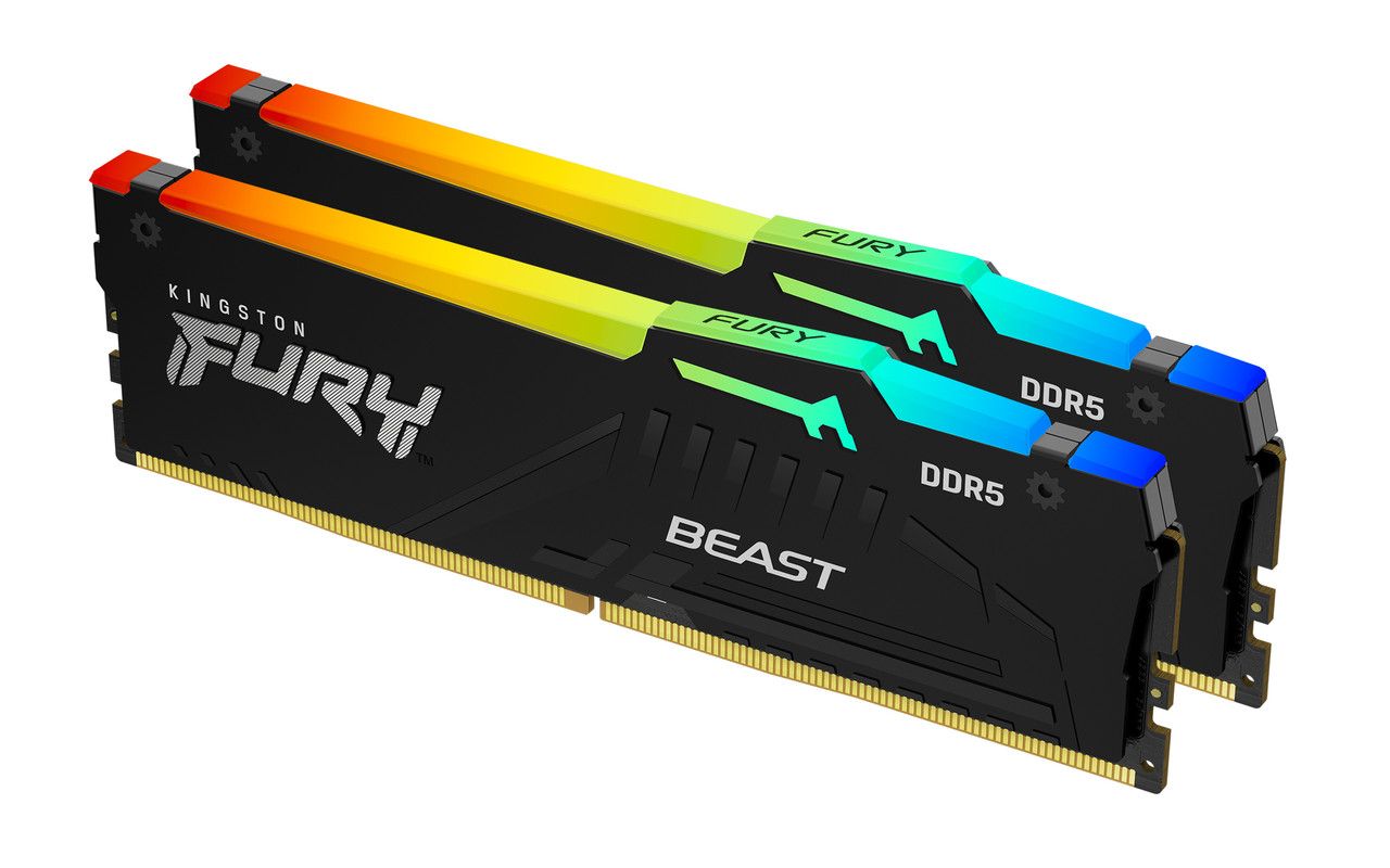 Kingston 64GB DDR5 6000MHz Kit(2x32GB) Fury Beast RGB XMP Black