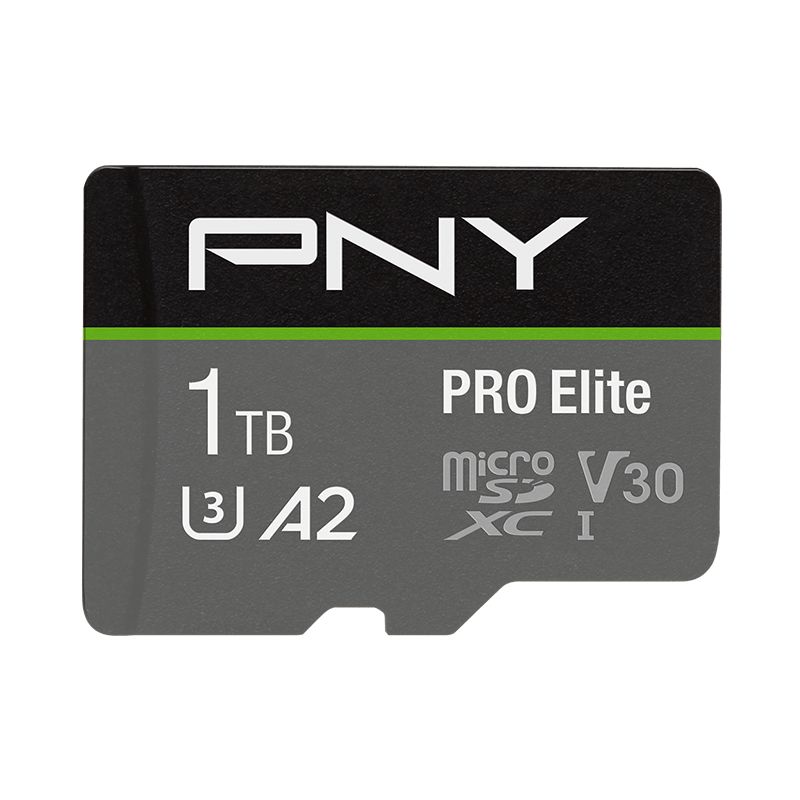 PNY 1TB microSDXC Pro Elite Class 10 U3 V30 A2 + adapterrel