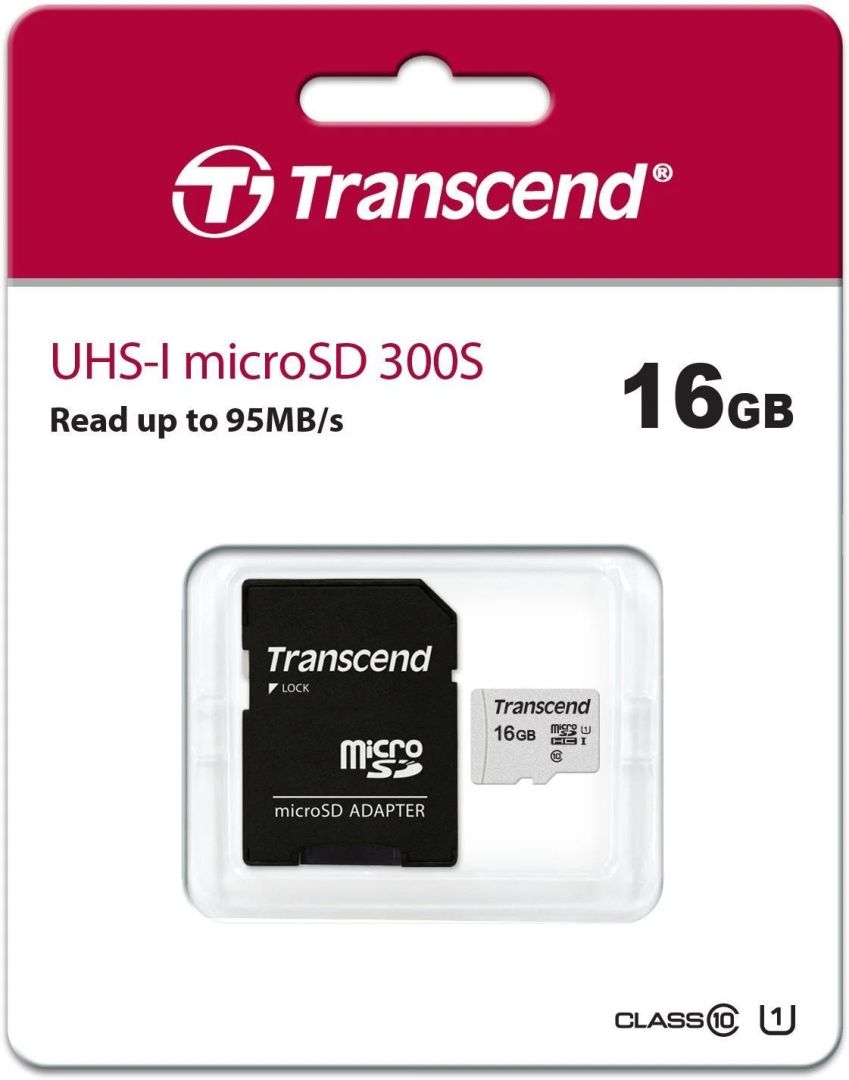 Transcend 16GB microSDXC Class 10 UHS-I U1