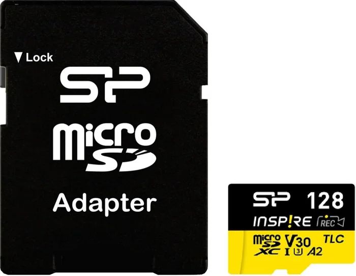 Silicon Power 128GB microSDXC Inspire UHS-1 U3 V30 A1 + adapterrel