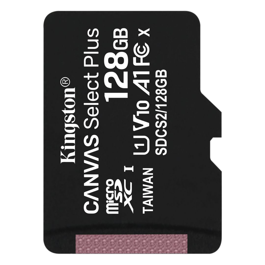 Kingston 128GB microSDXC Canvas Select Plus Class 10 100R A1 C10 Card adapter nélkül