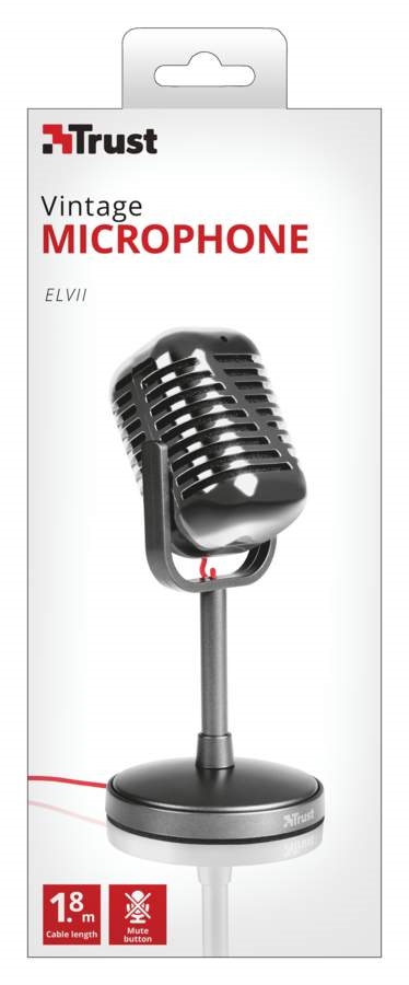 Trust Elvii Vintage Microphone for PC and laptop