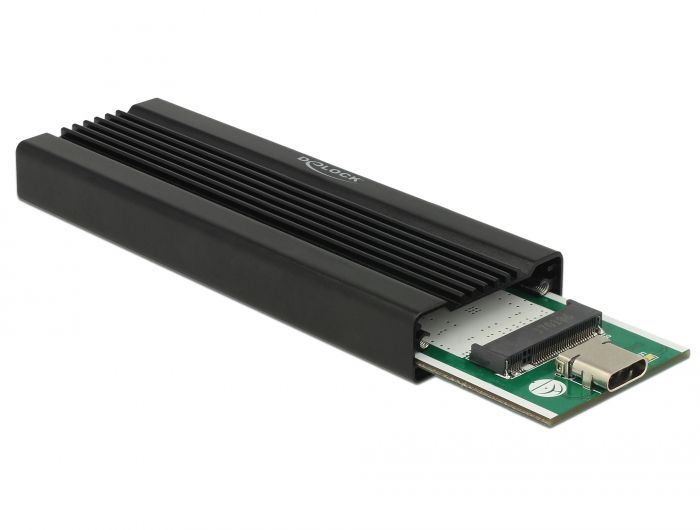 DeLock External Enclosure for M.2 NVMe PCIe SSD with SuperSpeed USB 10 Gbps (USB 3.1 Gen 2) USB Type-C female