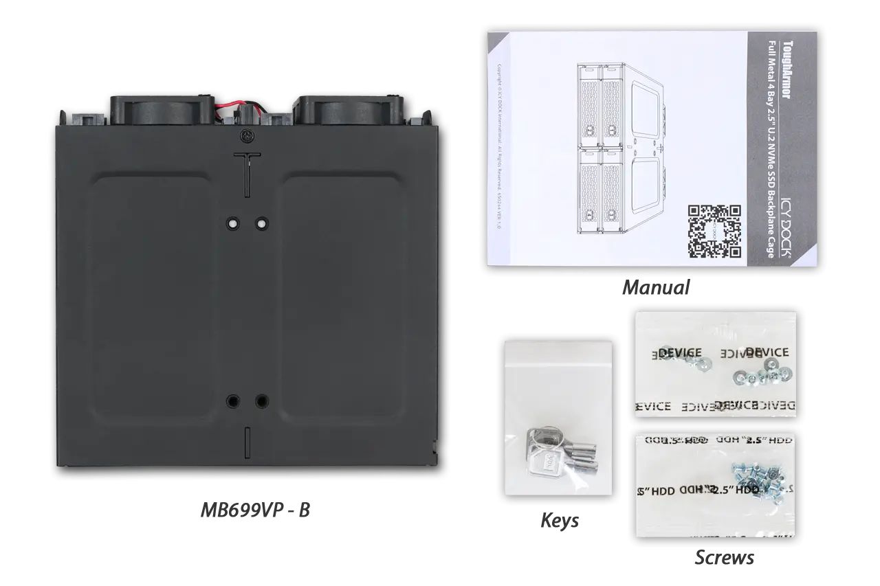 IcyDock ToughArmor MB699VP-B 4 Bay 2.5