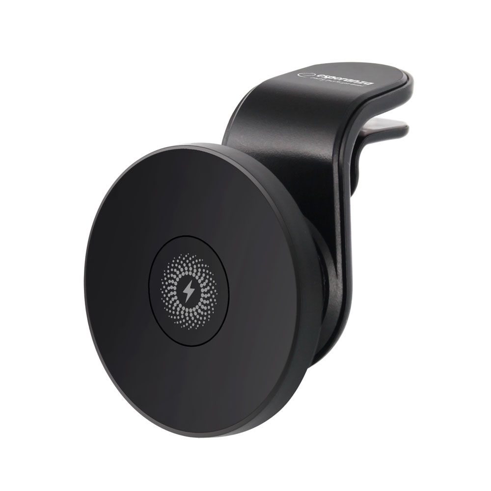 Esperanza EMH146 Hoop magnetic holder with a wireless charger Black