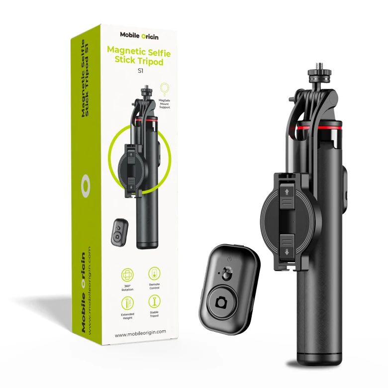Mobile Origin Magnetic Selfie Stick Tripod S1 Black