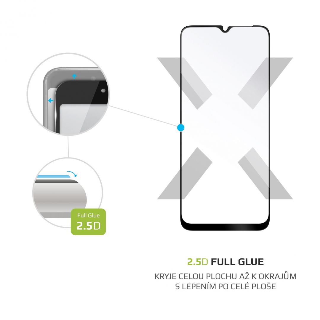 FIXED Üvegfólia Képernyővédő Full-Cover Samsung Galaxy A22 5G, full screen bonding, fekete