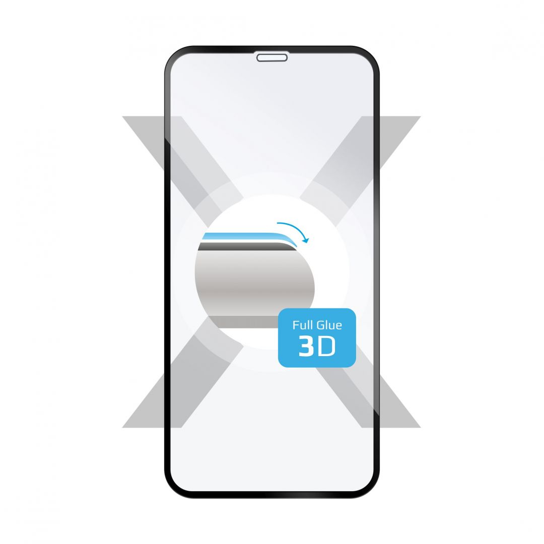 FIXED teljes kijelzős üvegfóliaApple iPhone XR/11 telefonokhoz, fekete