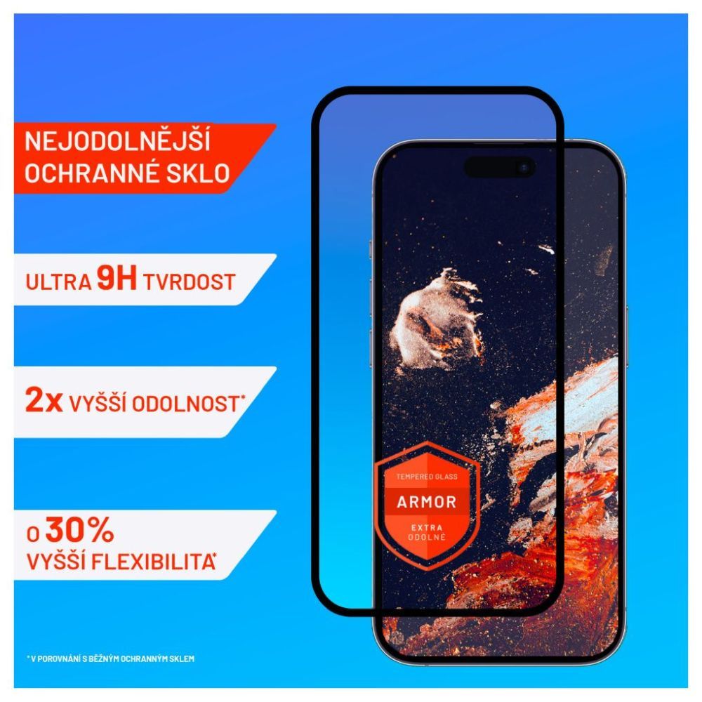 FIXED teljes képernyőt védő 2,5D edzett üveg aplikátorral Apple iPhone 15 Plus készülékhez, fekete