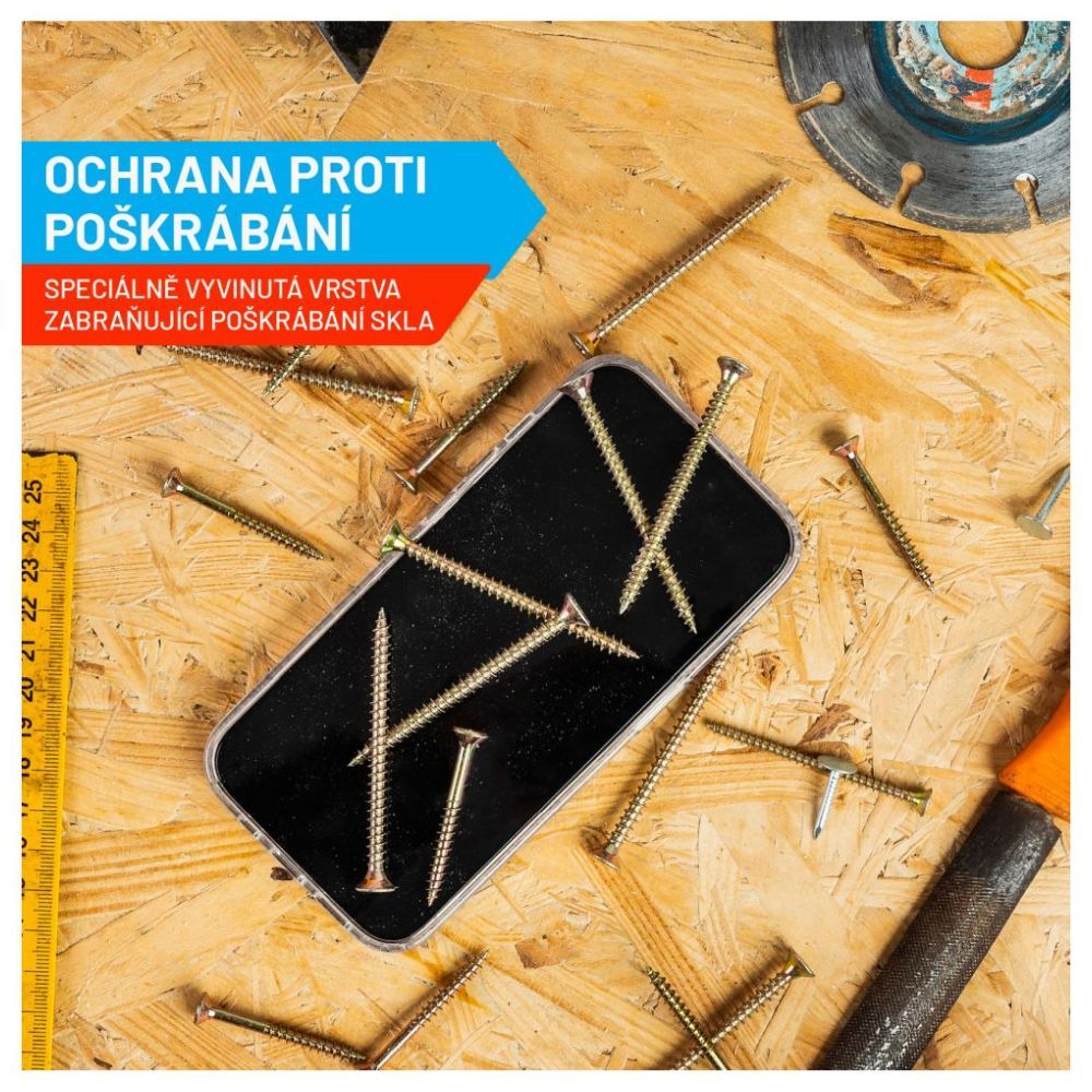 FIXED teljes képernyőt védő 2,5D edzett üveg aplikátorral Apple iPhone 15 Plus készülékhez, fekete