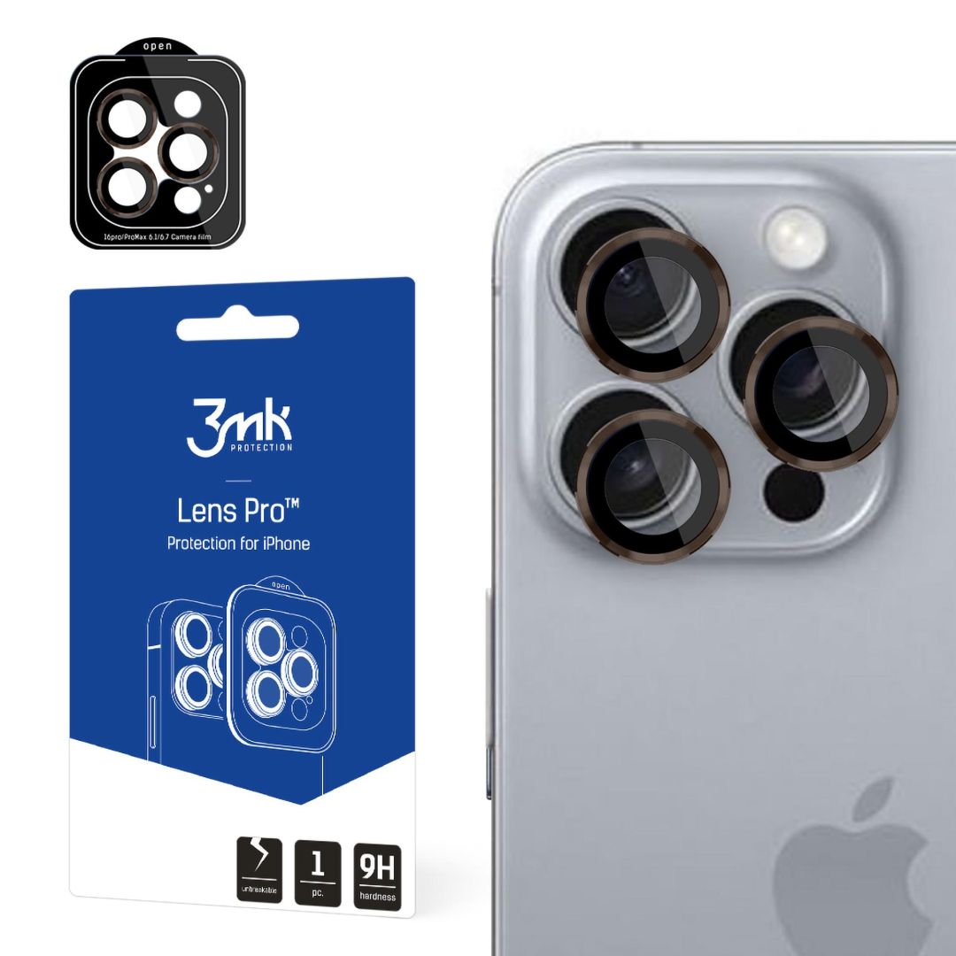3mk Kameralencse védőfólia Pro Rózsa Barna Apple iPhone 16 Pro /16 Pro Max-