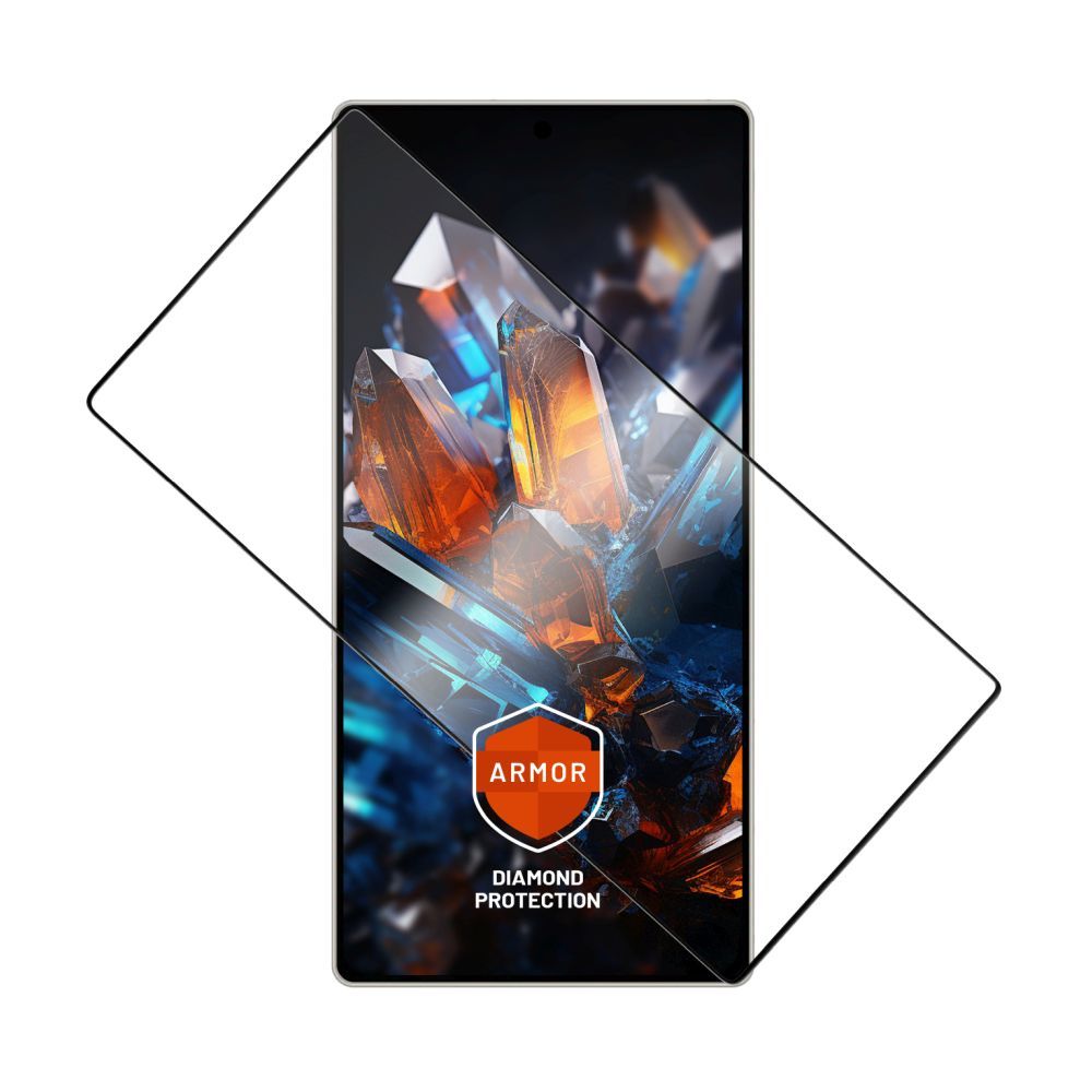 FIXED Ultra strapabíró edzett üvegfólia porálló applikátorral és AR réteggel Samsung Galaxy S25 Ultra készülékhez fekete