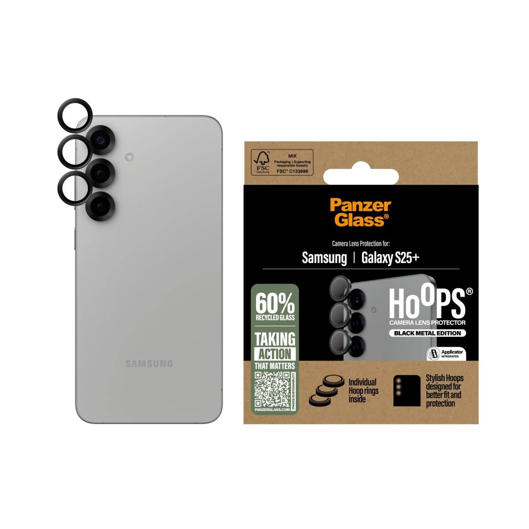 PanzerGlass Hoops Black Lens Protector for Samsung S25+