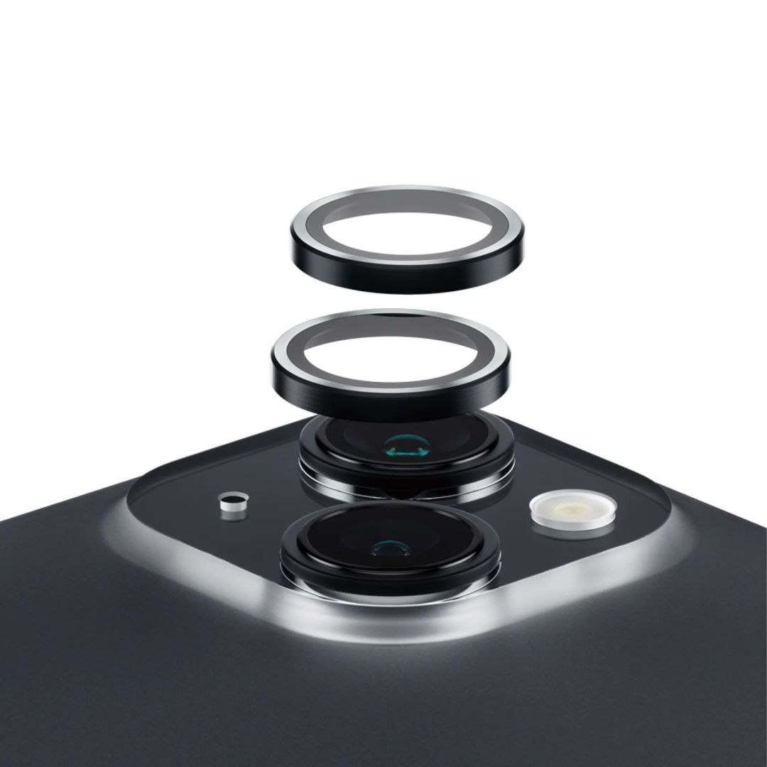 PanzerGlass Hoops Black Camera Lens Protector for iPhone 15 15 Plus