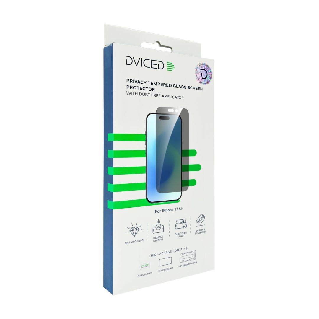 Dviced Privacy Tempered glass screen protector for iPhone Air with dust-free applicator
