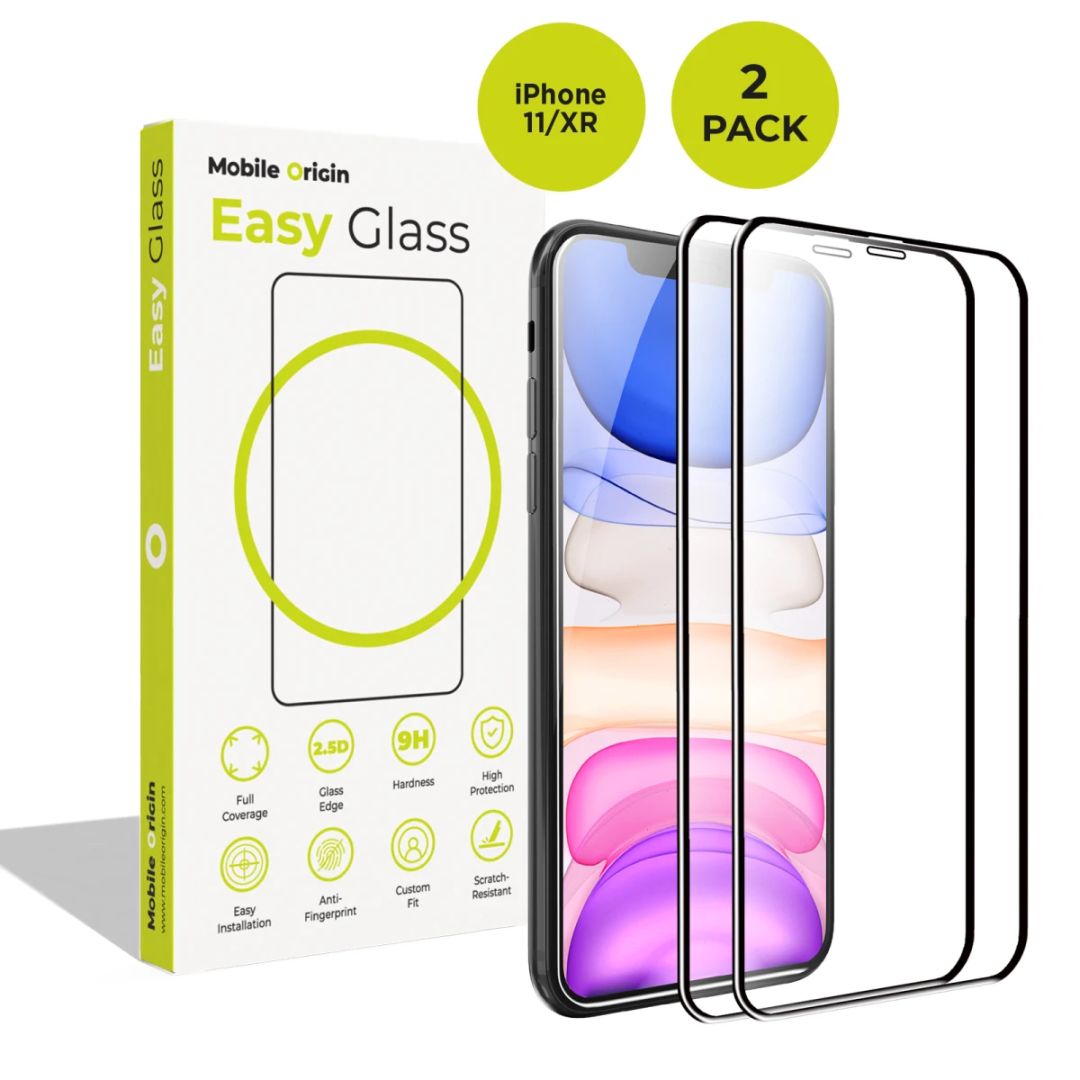 Mobile Origin EasyGlass Screen Protector for iPhone 11/XR 2 pack