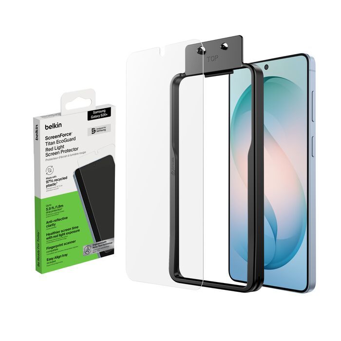 Belkin ScreenForce Titan EcoGuard Red Light Screen Protector for Samsung Galaxy S26+