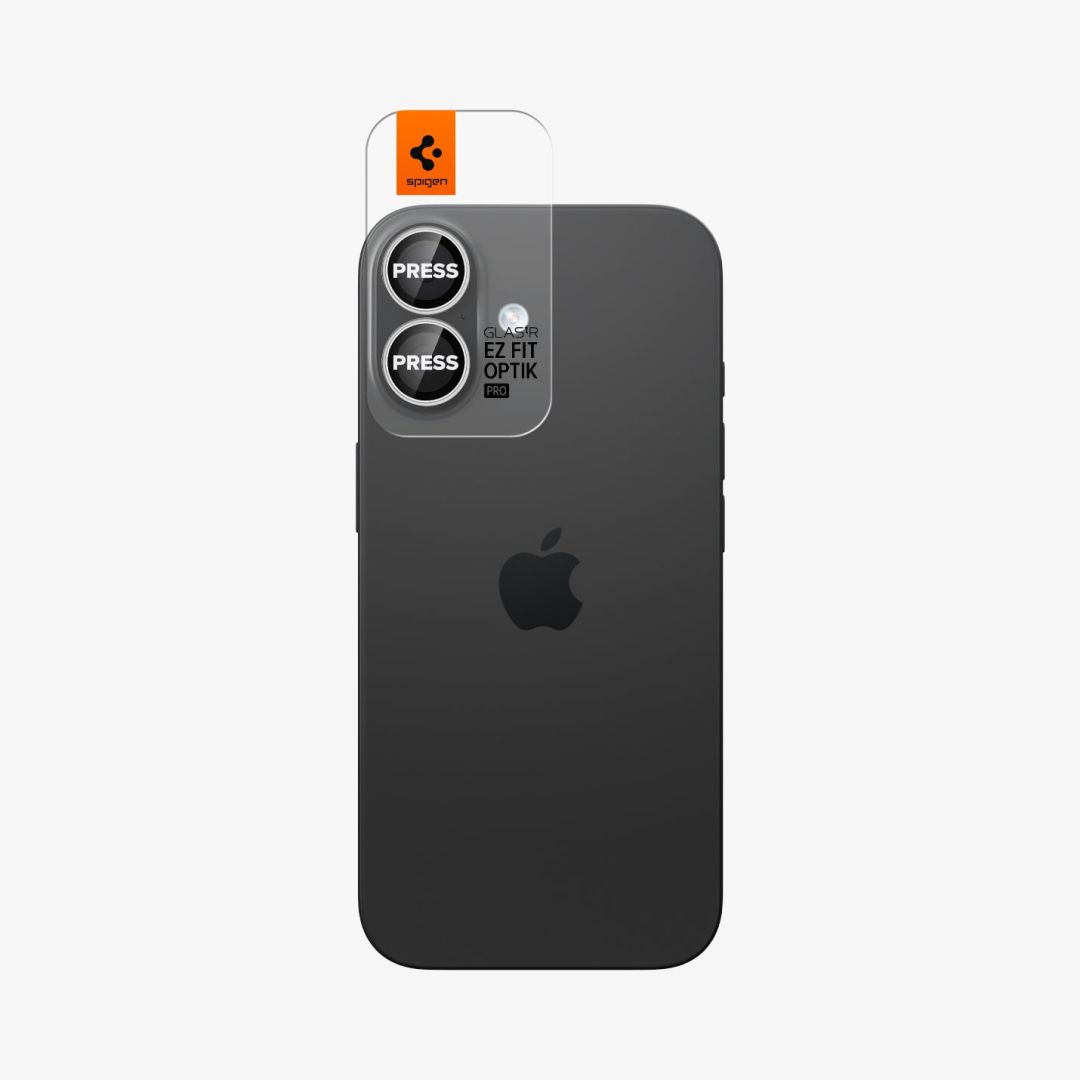 Spigen Glass tR EZ Fit Optik Pro for iPhone 17 2 Pack Silver