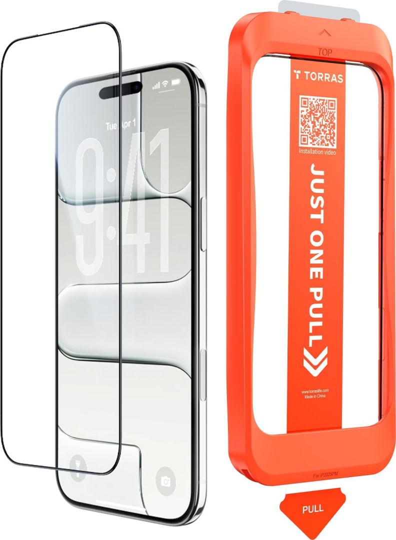 Torras GlassGo Install Master Screen Protector for iPhone 17 Air Clear
