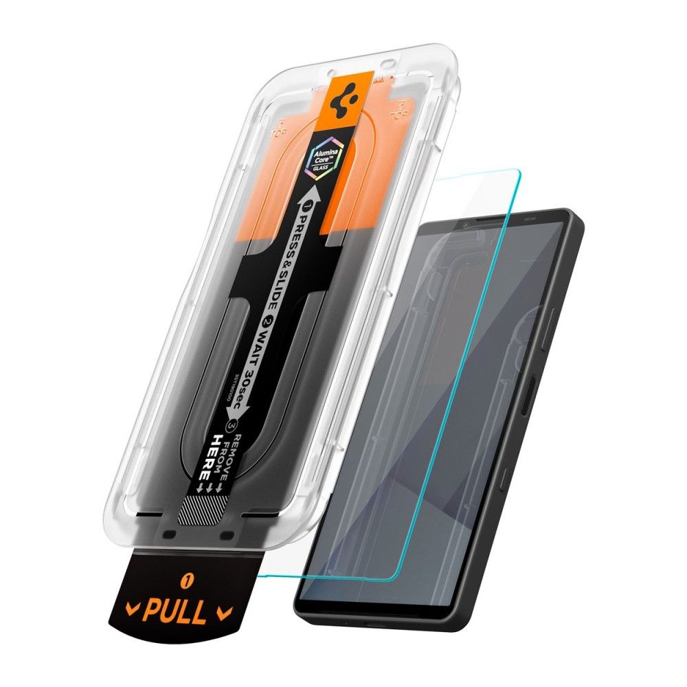 Spigen Glass tR EZ Fit Pro for Sony Xperia 10 VII 2 Pack Transparent