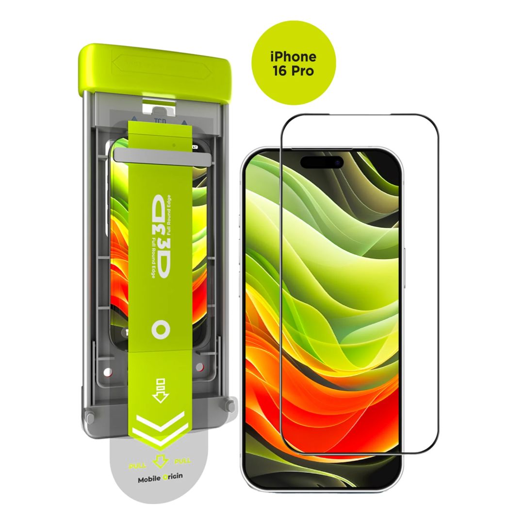 Mobile Origin Screen Guard 3D AR with Applicator Pro for iPhone 16 Pro