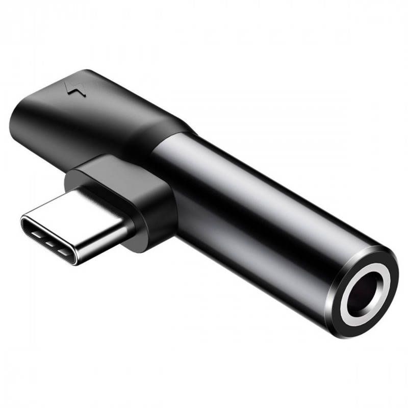 Baseus L41 Type-C (input) for Type-C female connectors + 3.5 mm female connector adapters Black