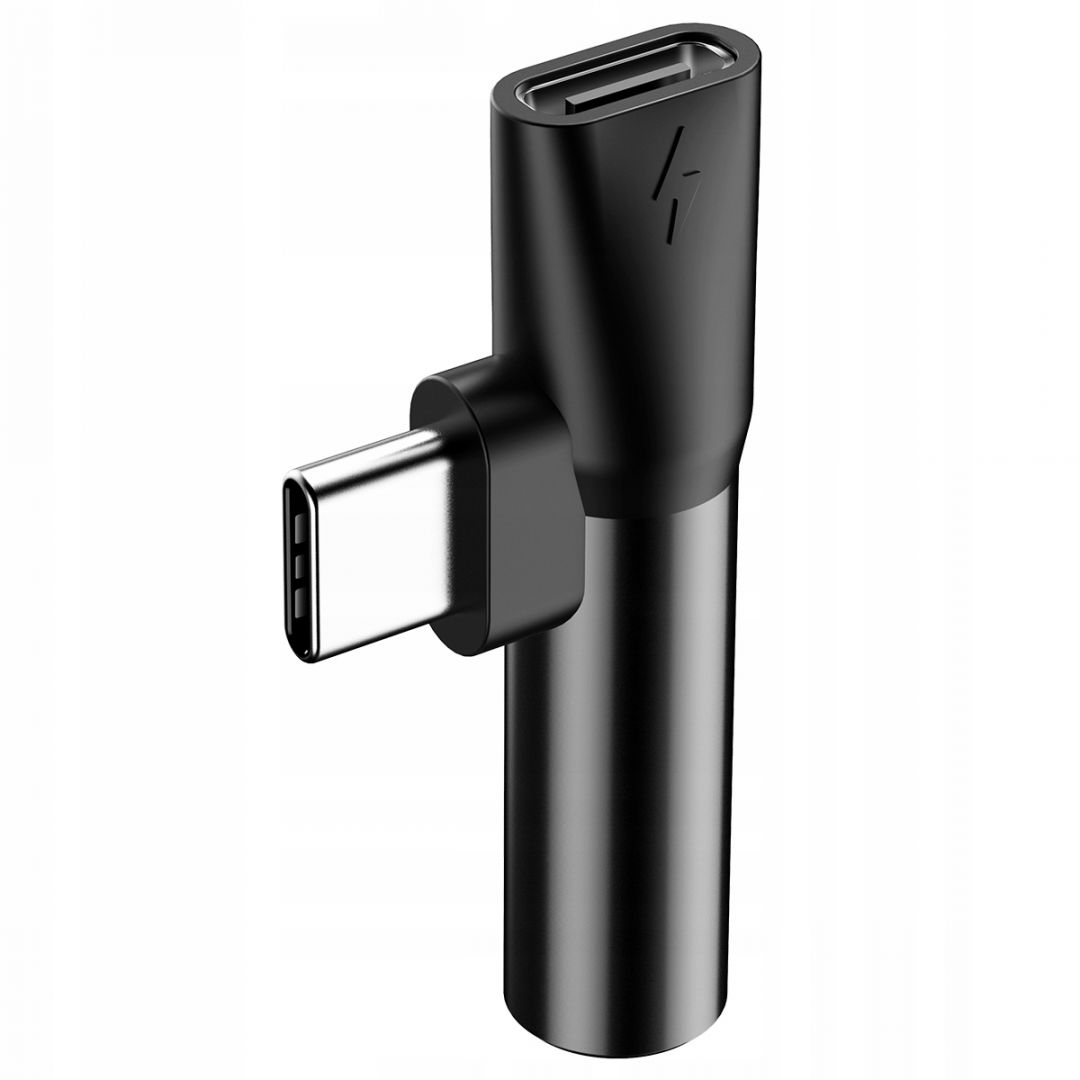 Baseus L41 Type-C (input) for Type-C female connectors + 3.5 mm female connector adapters Black
