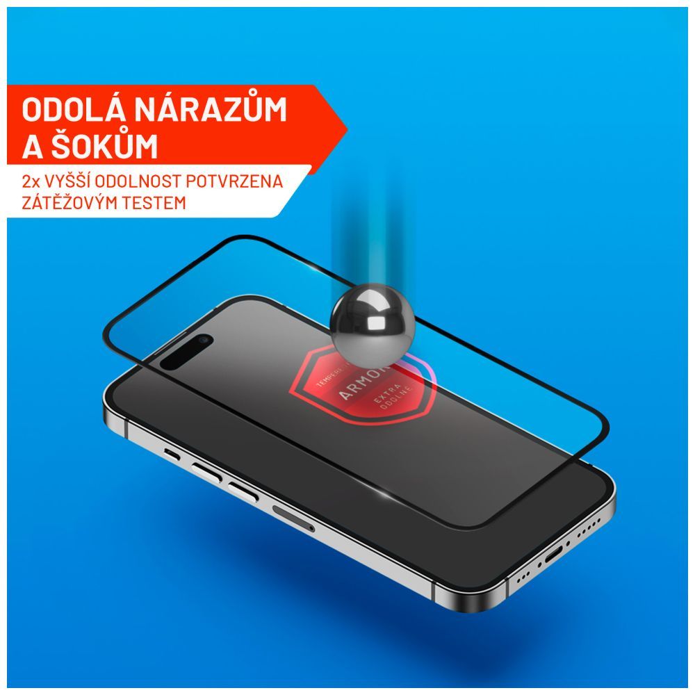 FIXED Armor teljes kijelzőt fedő 2,5D edzett üvegfólia applikátorral iPhone 7/8/SE (2020/2022), fekete