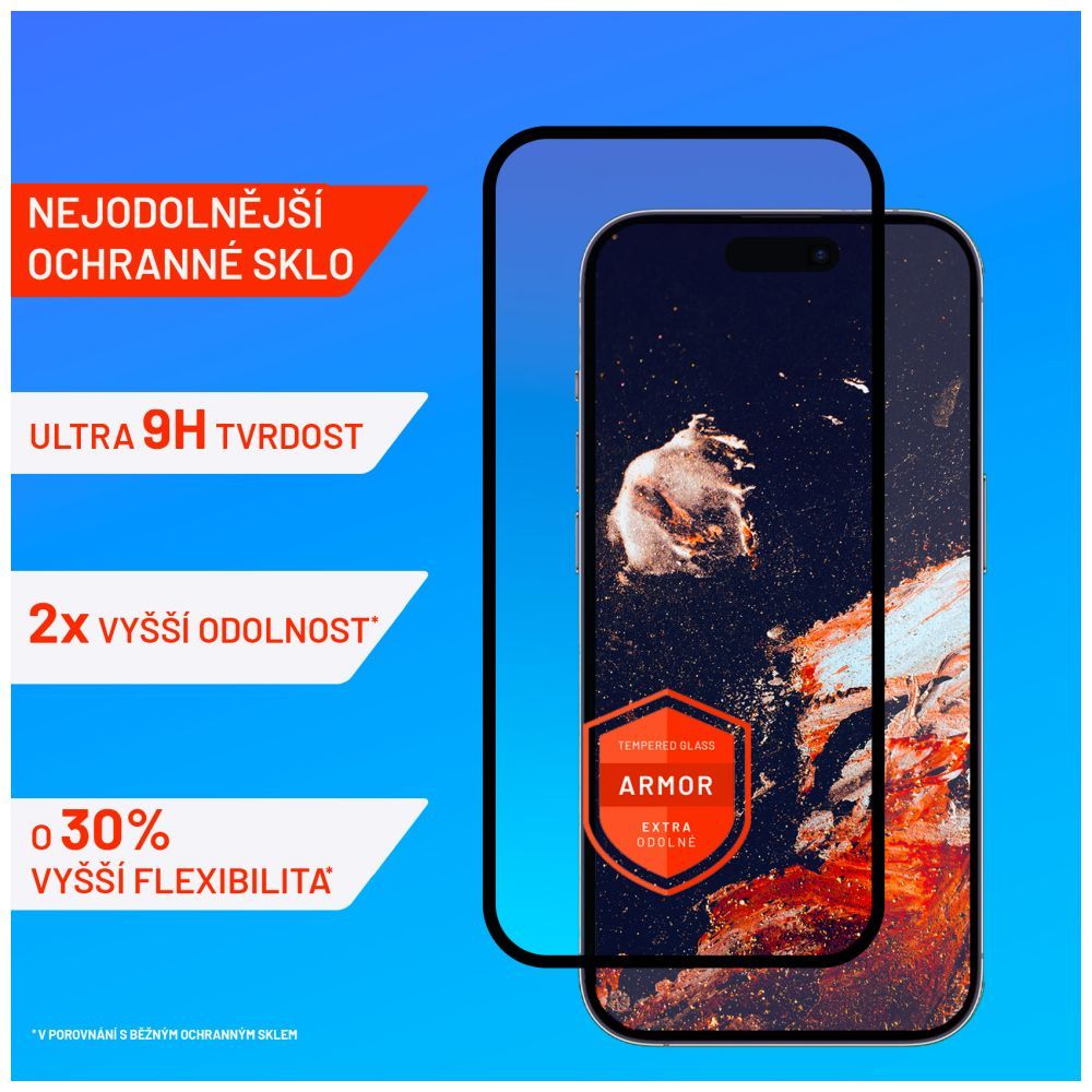 FIXED Prémium Armor edzett üvegvédelem Apple iPhone 14 Pro Max-hoz, fekete