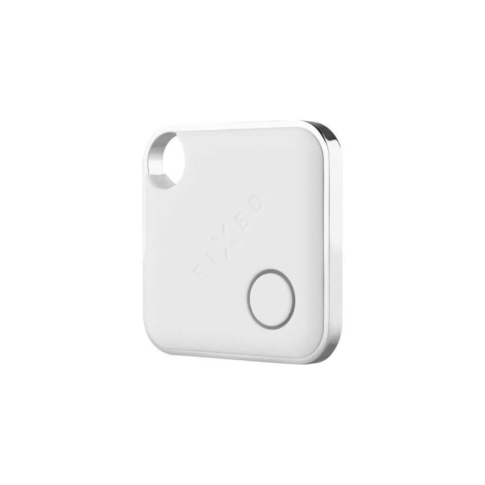 FIXED Tag intelligens helymeghatározó eszköz, Apple Find My applikációval működik, bőr tokkal, piros