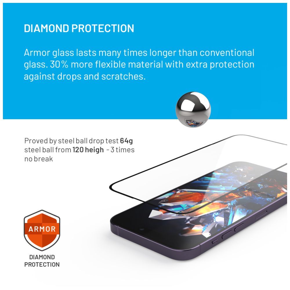 FIXED Armor teljes képernyő borítás 2,5D edzett üvegfólia, applikátorral a Samsung Galaxy S24 Ultra készülékhez, fekete, FIXGA-1258-BK