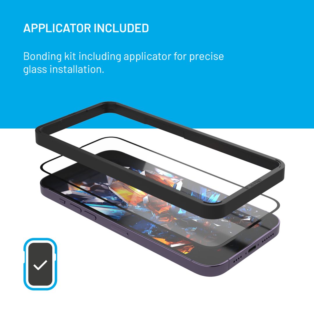 FIXED Armor teljes képernyő borítás 2,5D edzett üvegfólia, applikátorral a Samsung Galaxy S24 készülékhez, fekete, FIXGA-1256-BK