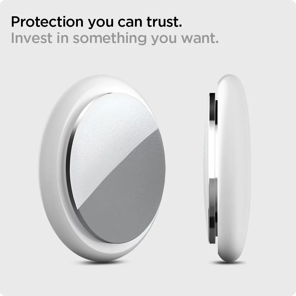 Spigen AirSkin Shield HD 4 Pack Apple AirTag Clear
