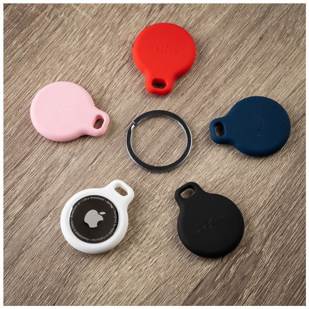 FIXED Silky szilikon tok Apple AirTag-hez, kék