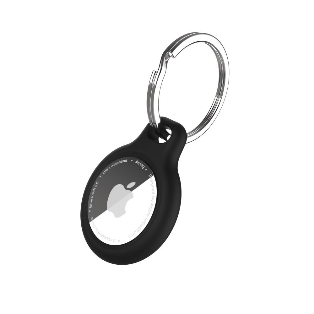 FIXED Silky szilikon tok Apple AirTag-hez, fekete