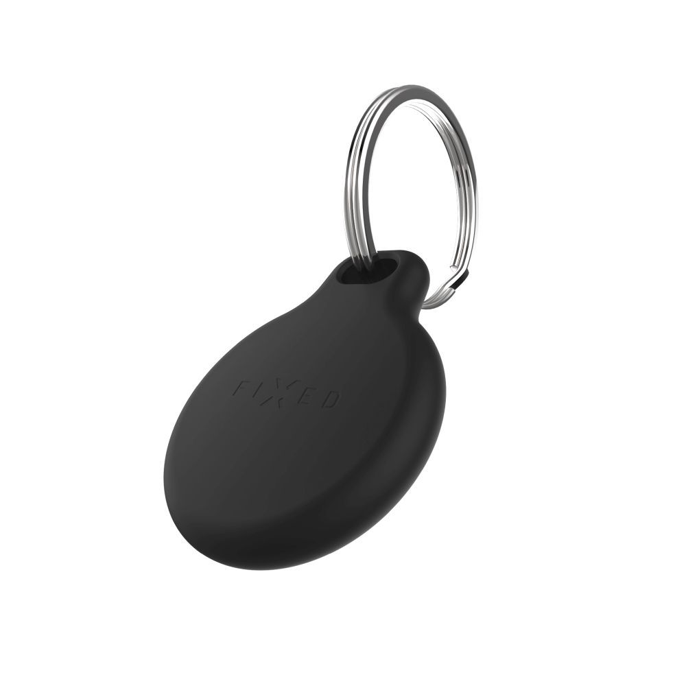 FIXED Silky szilikon tok Apple AirTag-hez, fekete
