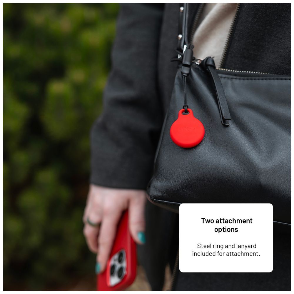 FIXED Silky szilikon tok Apple AirTag-hez, fekete